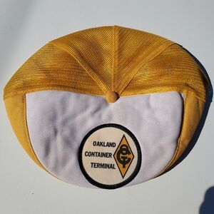 VINTAGE OAKLAND CONTAINER TERMINAL GVC YELLOW MESH Snapback